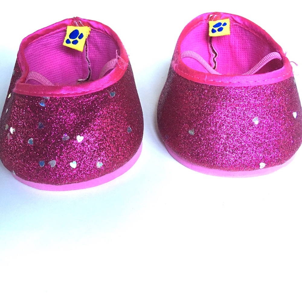 BUILD-A-BEAR PINK GLITTER SHOES